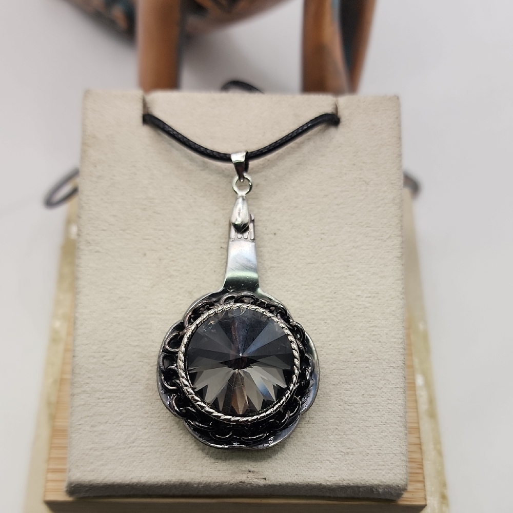 Elegant Silver Spoon  Pendant Necklace